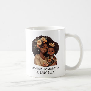 Schöne Schwarze Mama und Tochter (10) Kaffeetasse