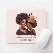 Schöne Schwarze Mama und Tochter (10) Mousepad (Mit Mouse)