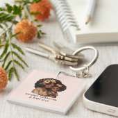 Schöne Schwarze Mama und Tochter (10) Schlüsselanhänger (Vorderseite rechts)