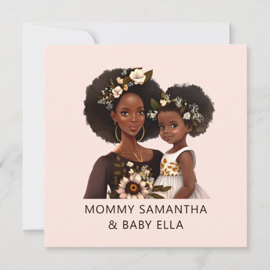 Schöne Schwarze Mama und Tochter (11) (Vorderseite)