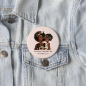 Schöne Schwarze Mama und Tochter (11) Button (Beispiel)