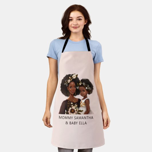 Schöne Schwarze Mama und Tochter (11) Schürze (Getragen)