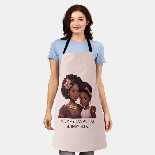 Schöne Schwarze Mama und Tochter (14) Schürze (Getragen)
