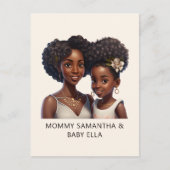 Schöne Schwarze Mama und Tochter (18) Postkarte (Vorderseite)