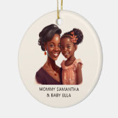 Schöne Schwarze Mama und Tochter (19) Keramik Ornament (Links)