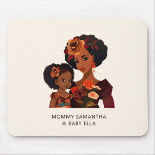 Schöne Schwarze Mama und Tochter (20) Mousepad