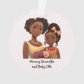 Schöne Schwarze Mama und Tochter (22) Ornament (Vorderseite)
