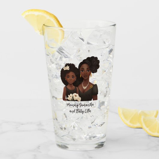 Schöne Schwarze Mama und Tochter (23) Glas (Vorderseite Ice)