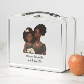 Schöne Schwarze Mama und Tochter (23) Metall Brotdose (Beispiel)