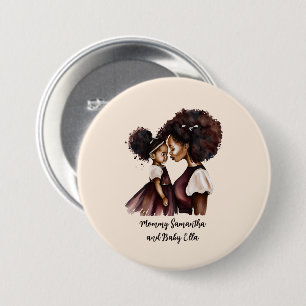 Schöne Schwarze Mama und Tochter (24) Button