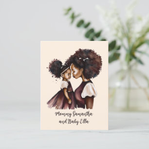 Schöne Schwarze Mama und Tochter (24) Postkarte