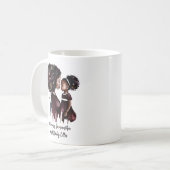 Schöne Schwarze Mama und Tochter (25) Kaffeetasse (Vorderseite Links)