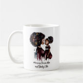 Schöne Schwarze Mama und Tochter (25) Kaffeetasse (Links)