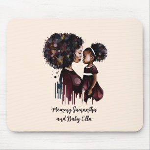 Schöne Schwarze Mama und Tochter (25) Mousepad