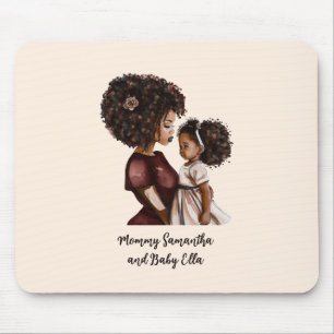 Schöne Schwarze Mama und Tochter (26) Mousepad