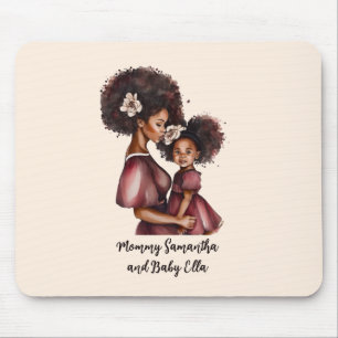 Schöne Schwarze Mama und Tochter (27) Mousepad
