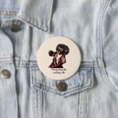 Schöne Schwarze Mama und Tochter (28) Button (Beispiel)