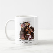 Schöne Schwarze Mama und Tochter (2) Kaffeetasse (Links)