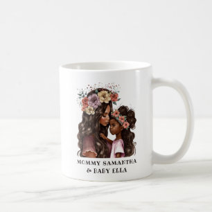 Schöne Schwarze Mama und Tochter (2) Kaffeetasse