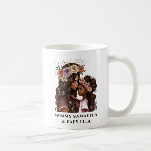 Schöne Schwarze Mama und Tochter (2) Kaffeetasse (Rechts)