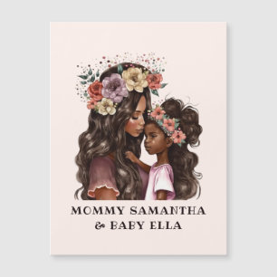 Schöne Schwarze Mama und Tochter (2) Magnetkarte