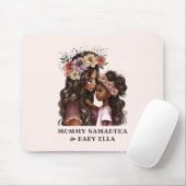 Schöne Schwarze Mama und Tochter (2) Mousepad (Mit Mouse)
