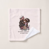 Schöne Schwarze Mama und Tochter (3) Badhandtuch Set (Waschlappen)