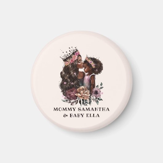 Schöne Schwarze Mama und Tochter (3) Magnet (Vorne)