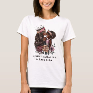 Schöne Schwarze Mama und Tochter (3) T-Shirt