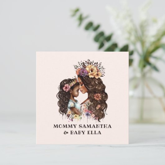 Schöne Schwarze Mama und Tochter (4) (Stehend Vorderseite)