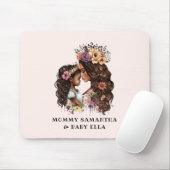 Schöne Schwarze Mama und Tochter (4) Mousepad (Mit Mouse)