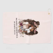 Schöne Schwarze Mama und Tochter (5) Golfhandtuch (Horizontal)