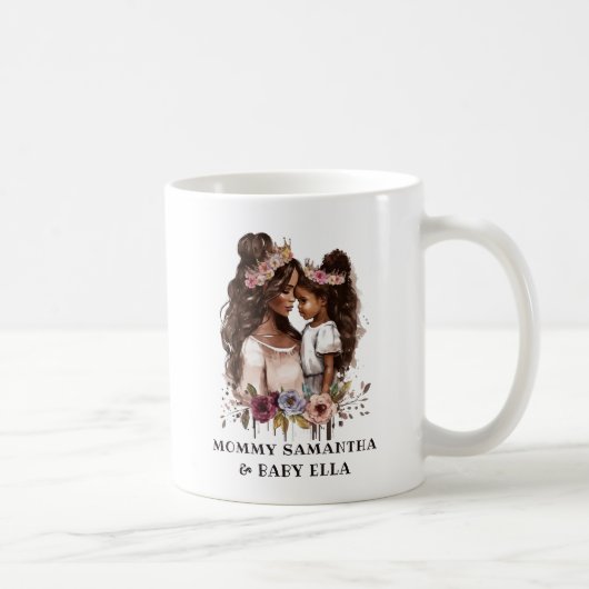 Schöne Schwarze Mama und Tochter (5) Kaffeetasse (Rechts)