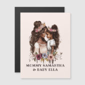 Schöne Schwarze Mama und Tochter (5) Magnetkarte (Vorne/Hinten)