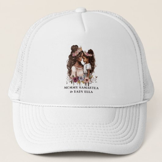 Schöne Schwarze Mama und Tochter (5) Truckerkappe (Vorderseite)
