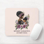 Schöne Schwarze Mama und Tochter (6) Mousepad (Mit Mouse)