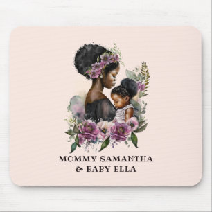 Schöne Schwarze Mama und Tochter (6) Mousepad