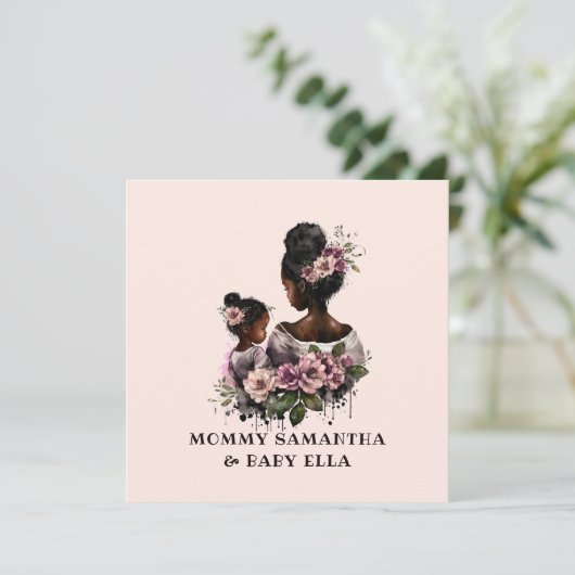 Schöne Schwarze Mama und Tochter (7) (Stehend Vorderseite)