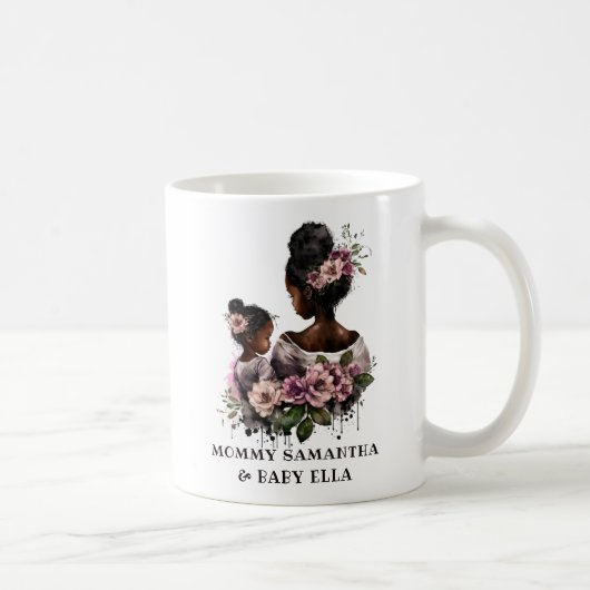 Schöne Schwarze Mama und Tochter (7) Kaffeetasse (Rechts)