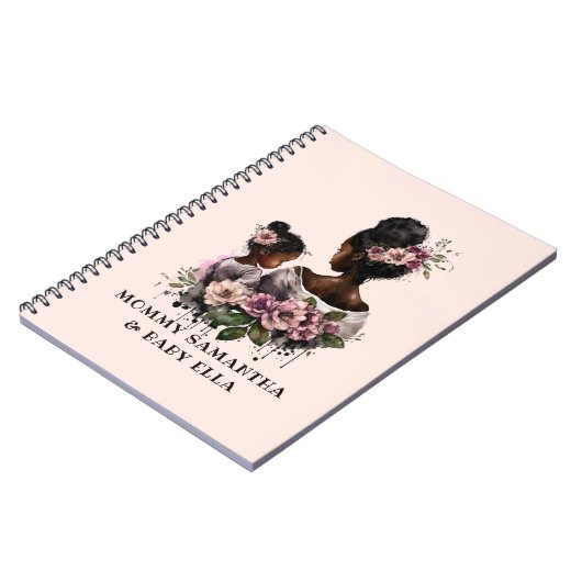 Schöne Schwarze Mama und Tochter (7) Notizblock (Linke Seite)