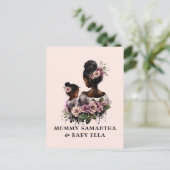 Schöne Schwarze Mama und Tochter (7) Postkarte (Stehend Vorderseite)
