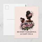 Schöne Schwarze Mama und Tochter (7) Postkarte (Vorne/Hinten)