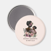Schöne Schwarze Mama und Tochter (8) Magnet (Vorderseite/Rückseite)