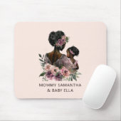 Schöne Schwarze Mama und Tochter (8) Mousepad (Mit Mouse)