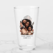 Schöne Schwarze Mama und Tochter (9) Glas (Rückseite)