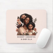 Schöne Schwarze Mama und Tochter (9) Mousepad (Mit Mouse)