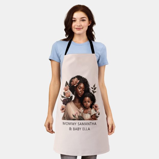 Schöne Schwarze Mama und Tochter (9) Schürze (Getragen)
