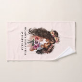 Schöne schwarze Mama und Tochter Badhandtuch Set (Handtuch)