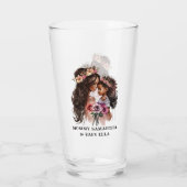 Schöne schwarze Mama und Tochter Glas (Rückseite)