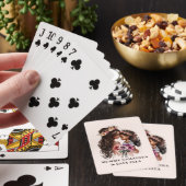 Schöne schwarze Mama und Tochter Spielkarten (In Situ)